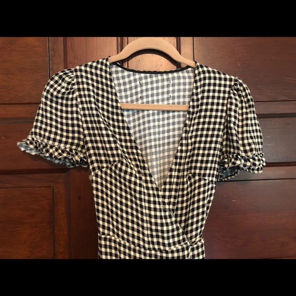 COPY - Reformation Midi Gingham Wrap Dress 0 - Picture 7 of 7